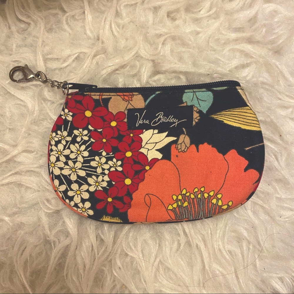 Vera Bradley clear zip coin purse